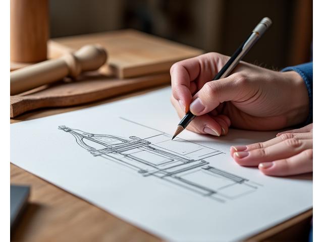 Design de mobilier sur mesure, croquis et réalisation artisanale